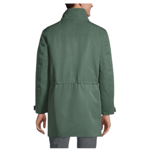 LANDSEND Mens Expedition Down Hooded Warm Winter Parka Woodland Green - Picture 4 of 5